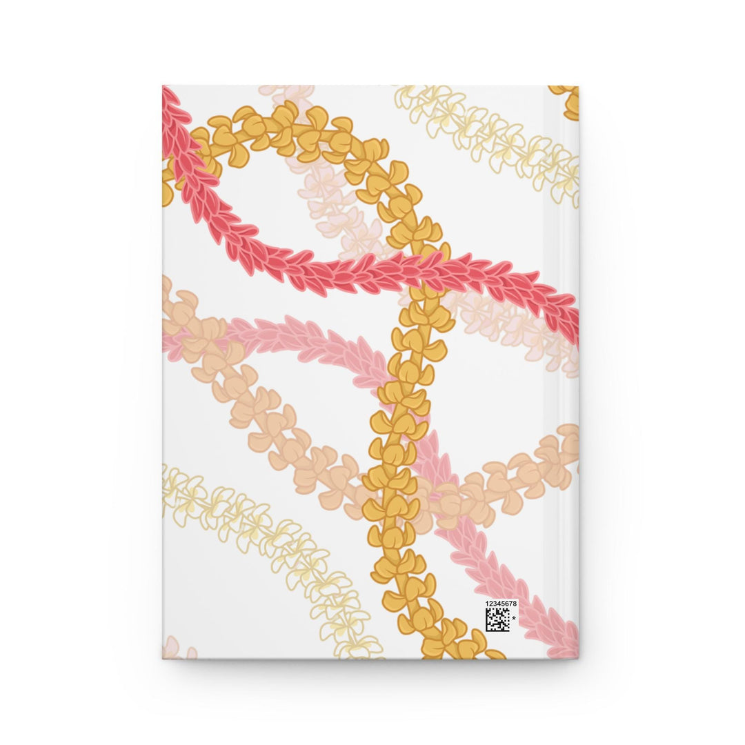 Hawaiian Flower Lei Hardcover Journal | 150 Lined Pages & Personalised Floral Notebook