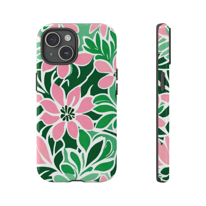 Tough Dual Layer Phone Case | Hawaiian Floral Print for iPhone & Samsung