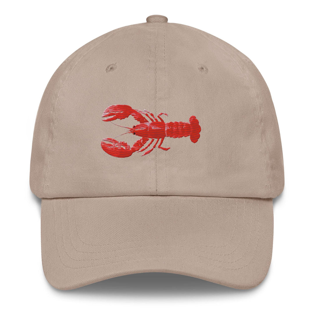 Embroidered Lobster Dad Hat | Chino Cotton Twill Nautical Coastal Cap