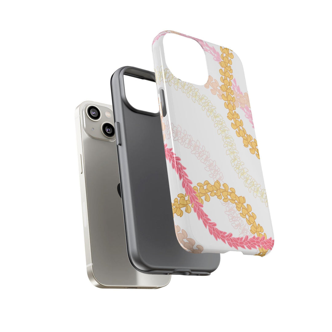 Tough Phone Case - Hawaiian Phone Cover With Pink Plumeria, Slim & Durable