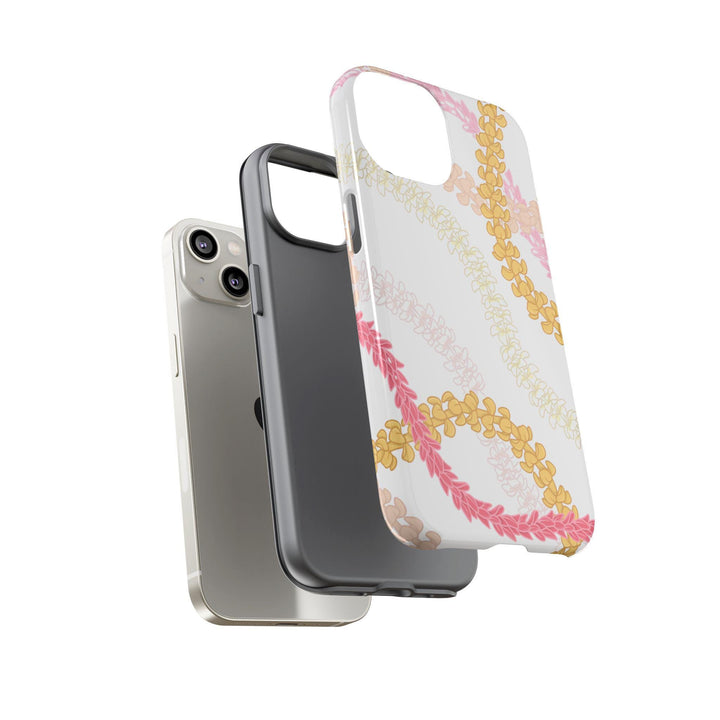 Tough Phone Case - Hawaiian Phone Cover With Pink Plumeria, Slim & Durable