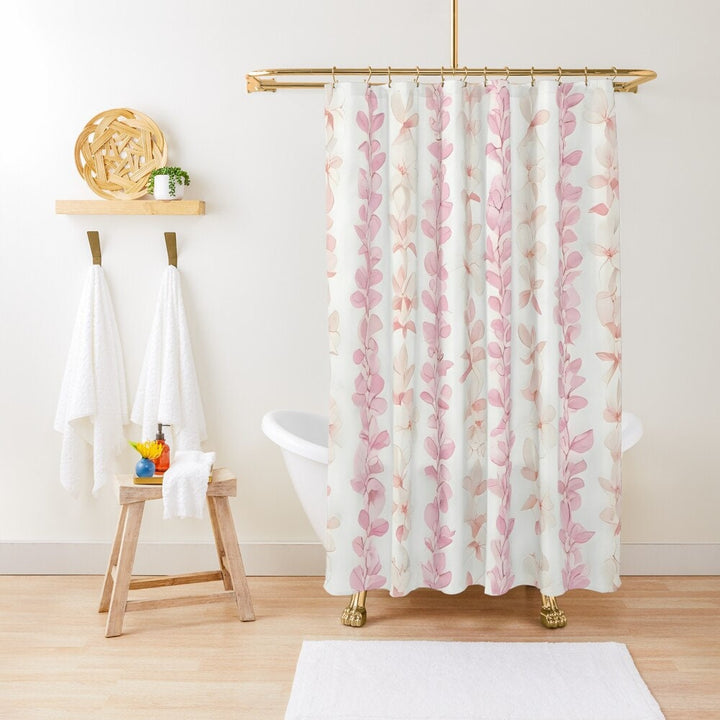 Floral Shower Curtain - Tropical Island Decor | Waterproof Boho Chic Bathroom