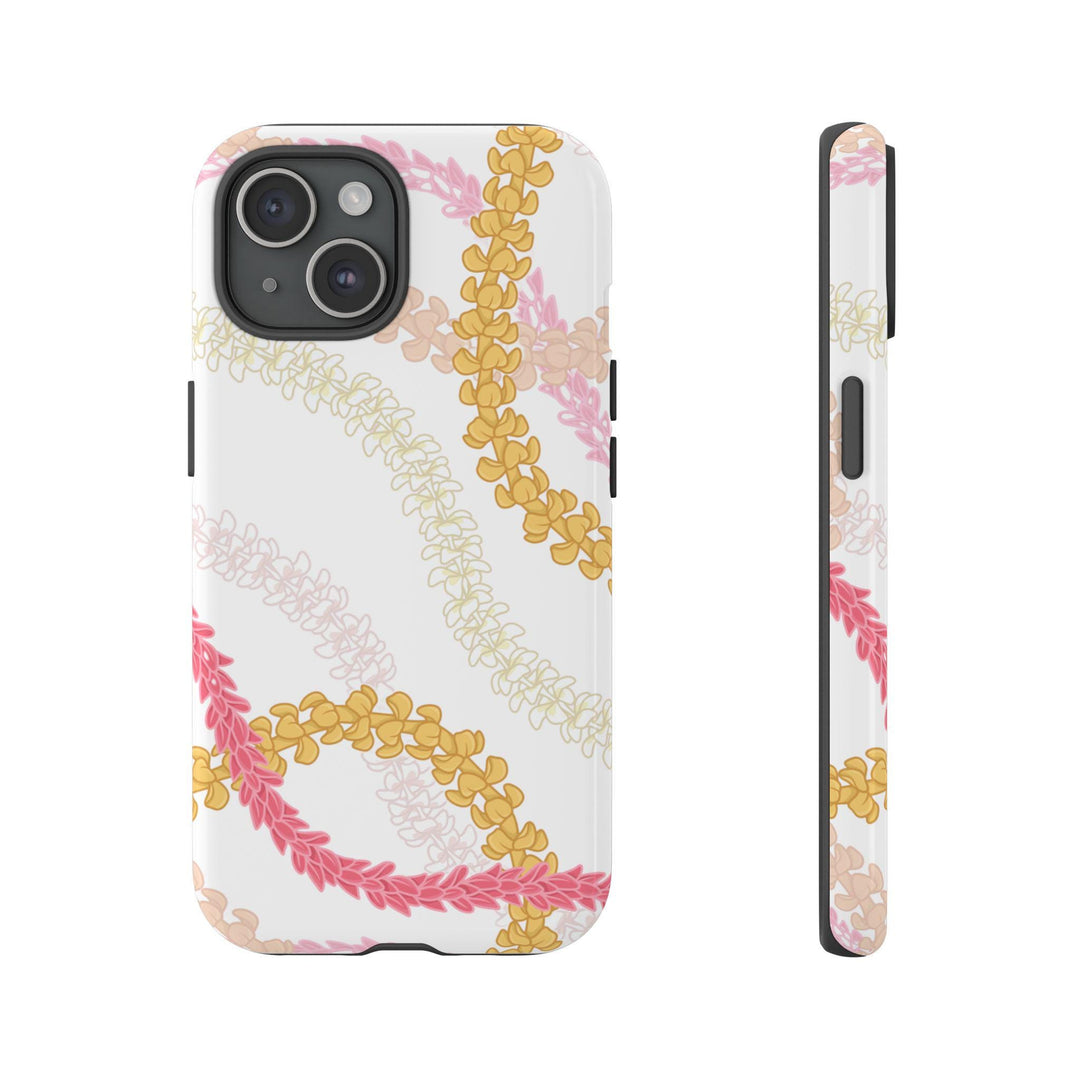 Tough Phone Case - Hawaiian Phone Cover With Pink Plumeria, Slim & Durable