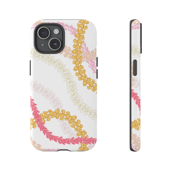 Tough Phone Case - Hawaiian Phone Cover With Pink Plumeria, Slim & Durable