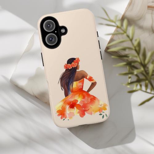 Polynesian Phone Case | Durable iPhone Case with Floral Design & Wireless Charging Compatible