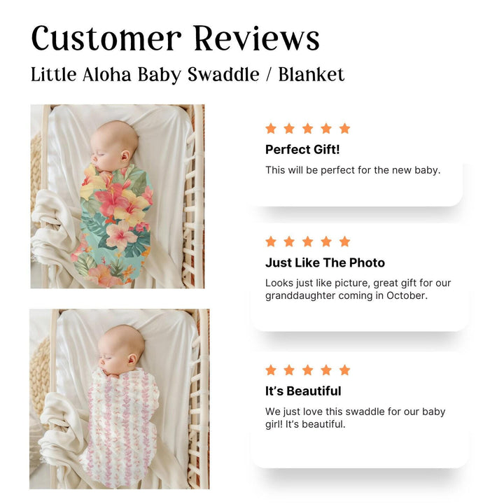 Baby Swaddle Blanket – Monstera Print Newborn Wrap | Cozy Lightweight Jersey