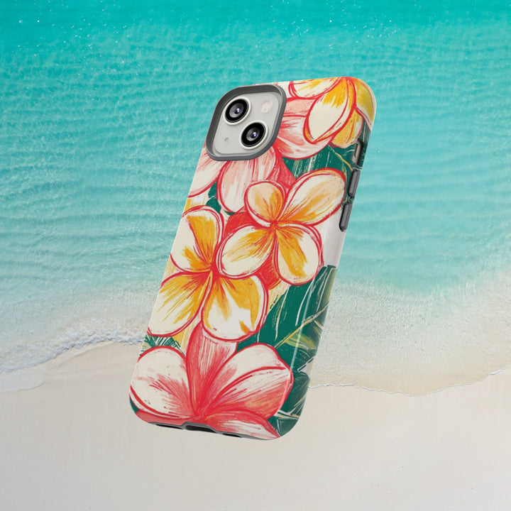 Vintage Hawaiian Phone Case – Tough Floral Phone Cover | Dual Layer Protective Case
