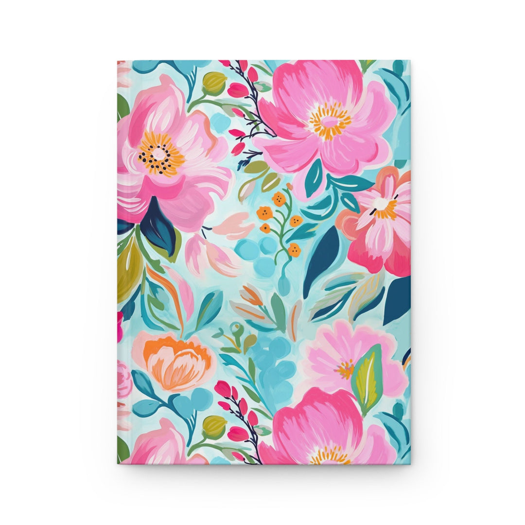 Oahu Flower Garden Hardcover Lined Journal | 150 Pages & Pink Tropical Floral Notebook