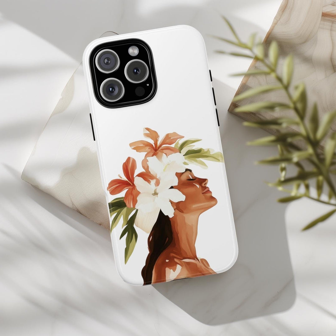 Tough Dual Layer Phone Case | Island Girl Tropical Design for iPhone & Samsung