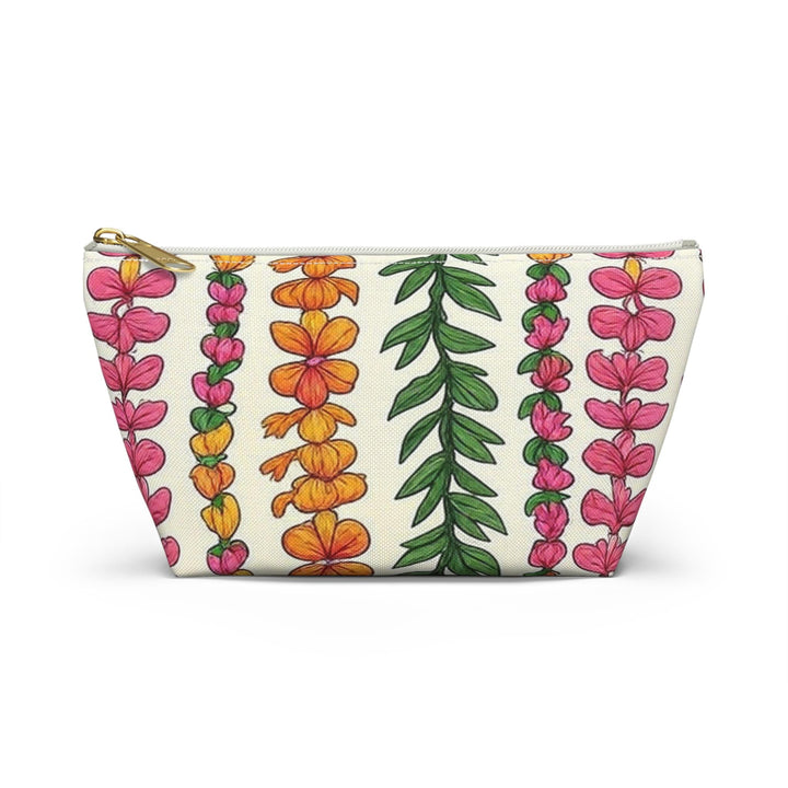 Hawaiian Lei Luxury Accessory Pouch – Tropical Floral Makeup & Travel Ba