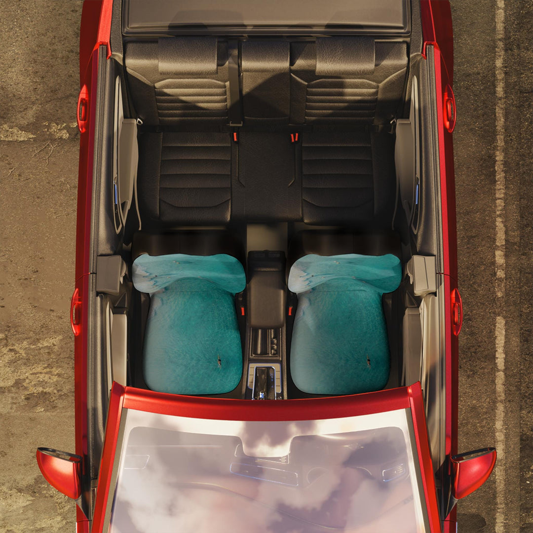 Byron Bay Car Seat Covers (Set of 2) | Universal Fit Aerial Beach Photography & Fade Resistant
