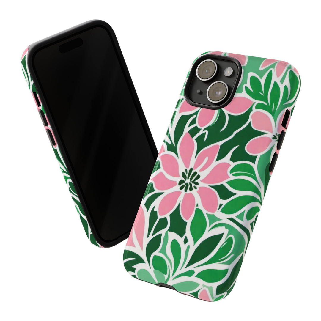 Tough Dual Layer Phone Case | Hawaiian Floral Print for iPhone & Samsung