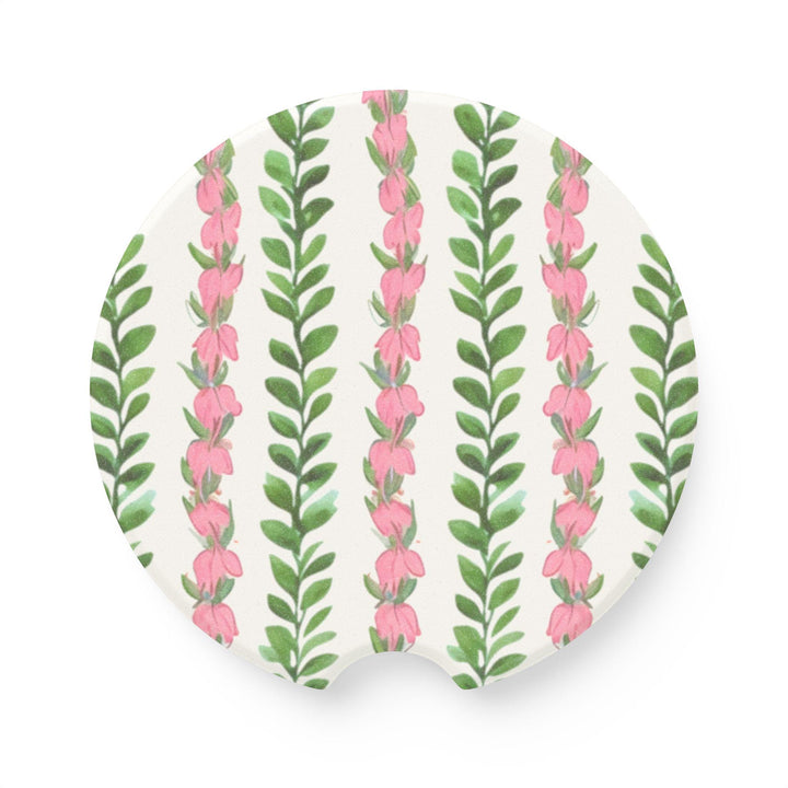 Flower Lei Car Coasters (Set of 2) | Soapstone Universal Fit Cup Holder Protector