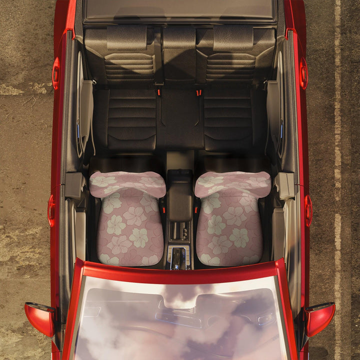 Car Seat Covers: Tropical Hawaiian Hibiscus Print (Universal Fit)