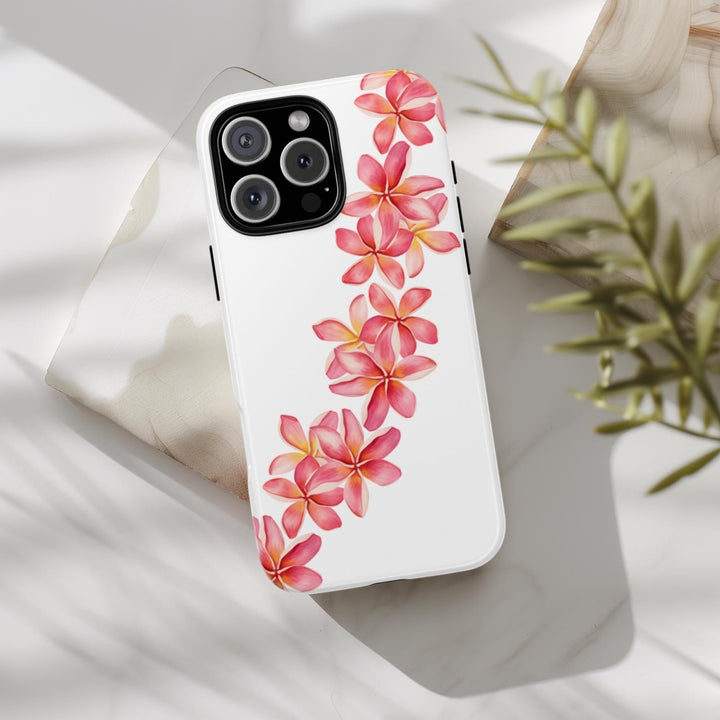 Hawaiian Flower Lei Case – Tough Dual-Layer Phone Case With Wireless Charging