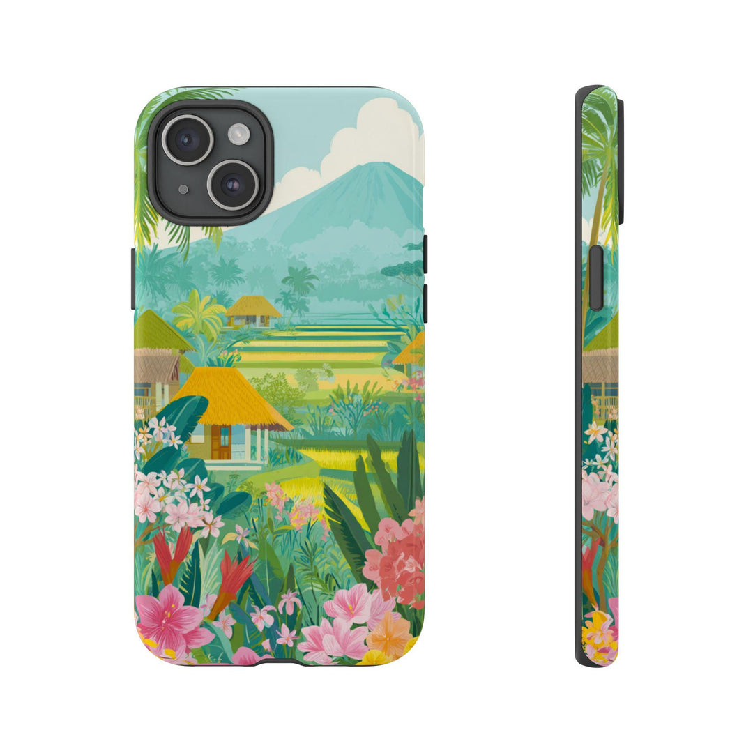 Ubud Tough Phone Case | Vintage Tropical Design for iPhone & Samsung