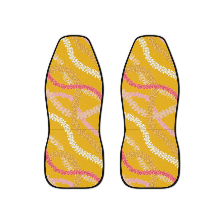 "Sunshine State Of Mind" Hawaiian Flower Lei Seat Covers (2) | Universal Fit Tropical Floral Protection