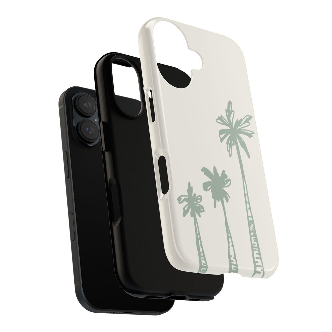 Palm Tree Phone Case, Durable Dual-Layer Protective Phone Shell, Tropical Beach Style Cover