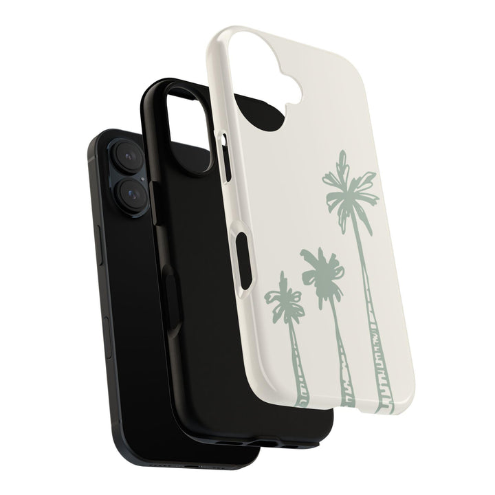 Palm Tree Phone Case, Durable Dual-Layer Protective Phone Shell, Tropical Beach Style Cover