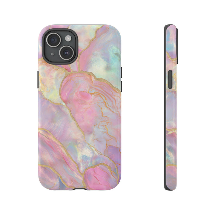 Tough Dual Layer Phone Case | Pink Sand Iridescent Design for iPhone & Samsung