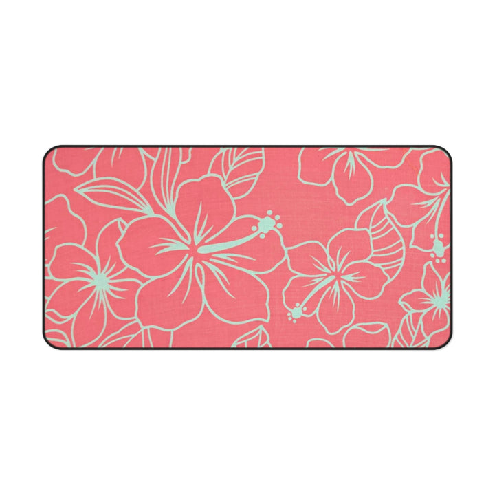 Hawaiian Hibiscus Desk Mat | Anti-Slip Neoprene Home Office Mouse Pad