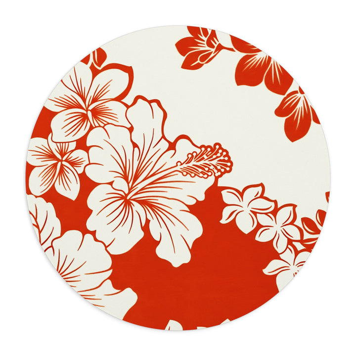 Tropical Mouse Pad - Premium Hibiscus Neoprene w/ Wrist Support