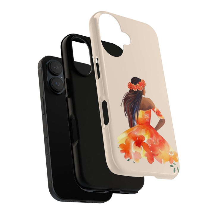 Polynesian Phone Case | Durable iPhone Case with Floral Design & Wireless Charging Compatible