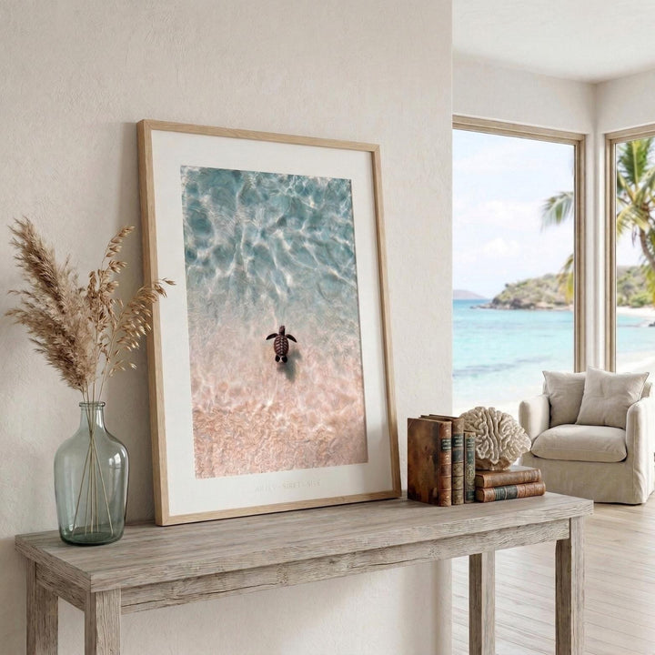 "Little Honu" Baby Sea Turtle Watercolour Poster
