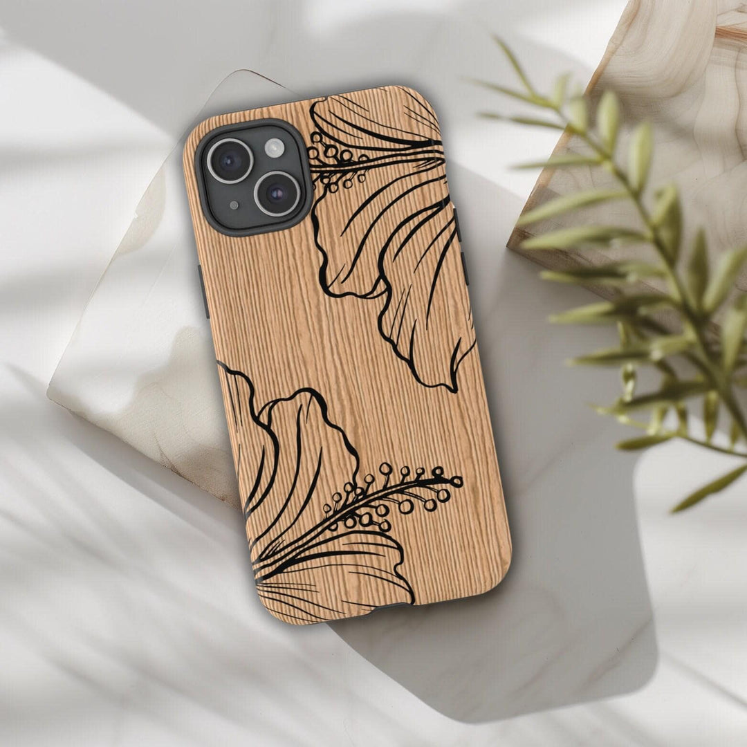 Tough Dual Layer Phone Case | Hibiscus Tropical Floral Print for iPhone & Samsung