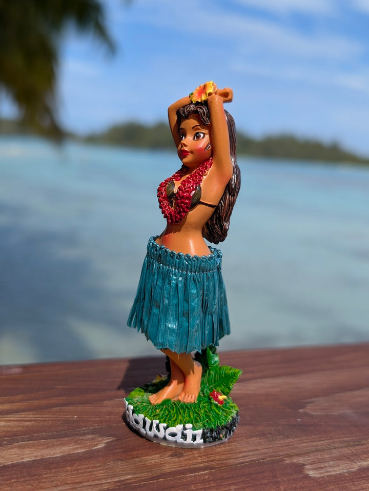 Hawaiian Dashboard Hula Doll (4.3") | Spring Action Calming Tropical Car Accessory