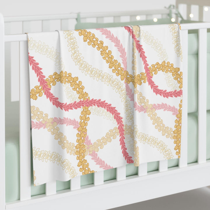 Hawaiian Baby Swaddle Blanket | Soft Breathable Jersey Polyester with Flower Lei Design