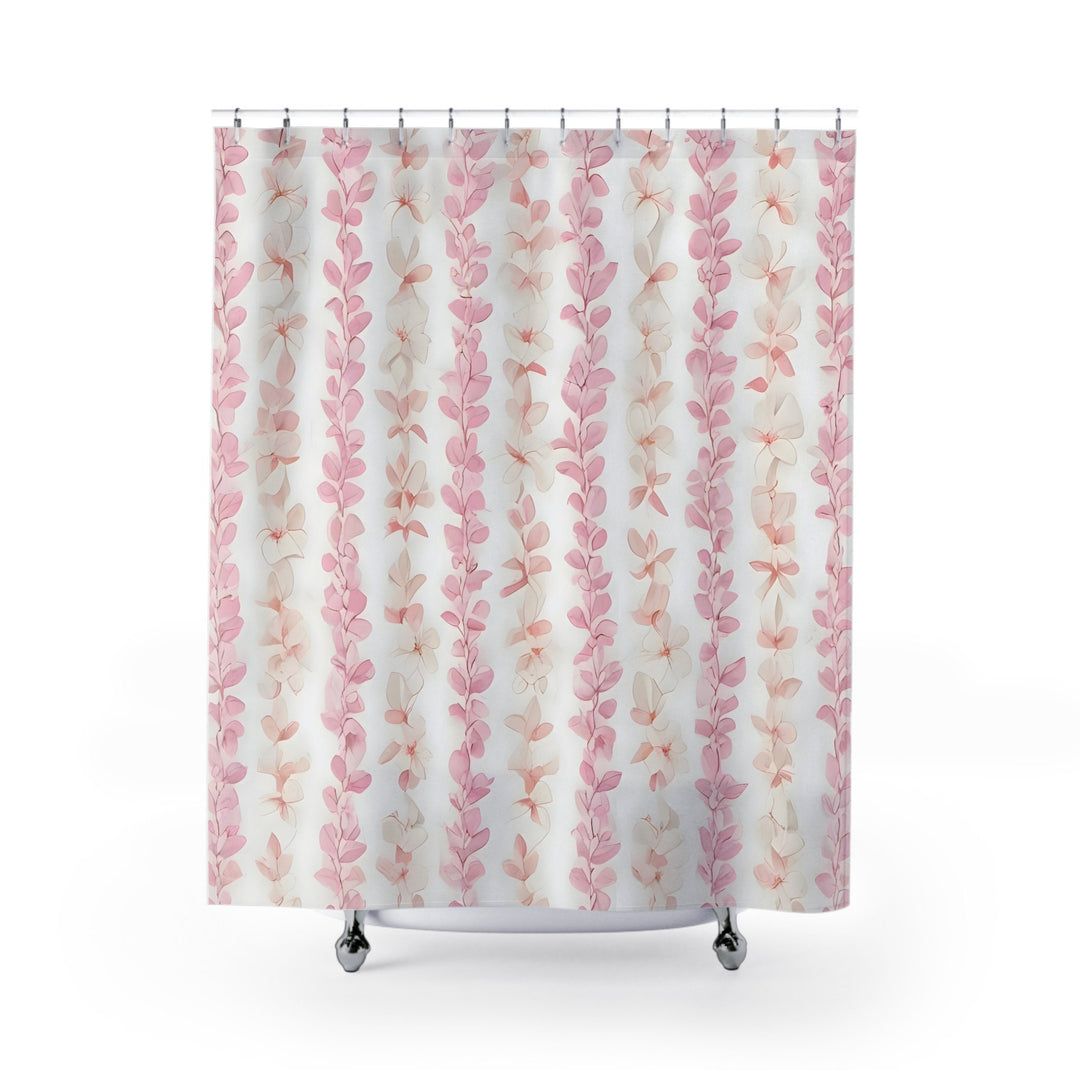 Floral Shower Curtain - Tropical Island Decor | Waterproof Boho Chic Bathroom