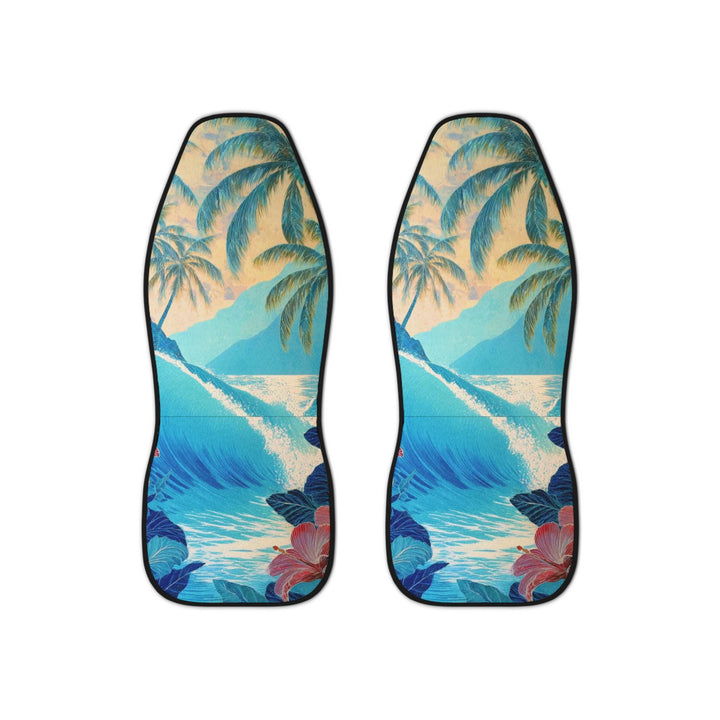 Tahitian Car Seat Covers (Set of 2) | Universal Fit Volcanic Beach Abstract Tropical Design