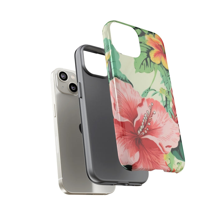 Tropical Hibiscus Phone Case – Durable Dual-Layer Design | Glossy & Matte Finish