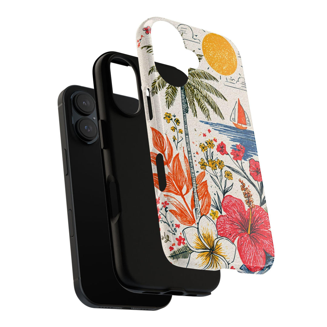Tough Phone Case - Durable Dual Layer Phone Drop Protection With Vibrant Watercolor Design