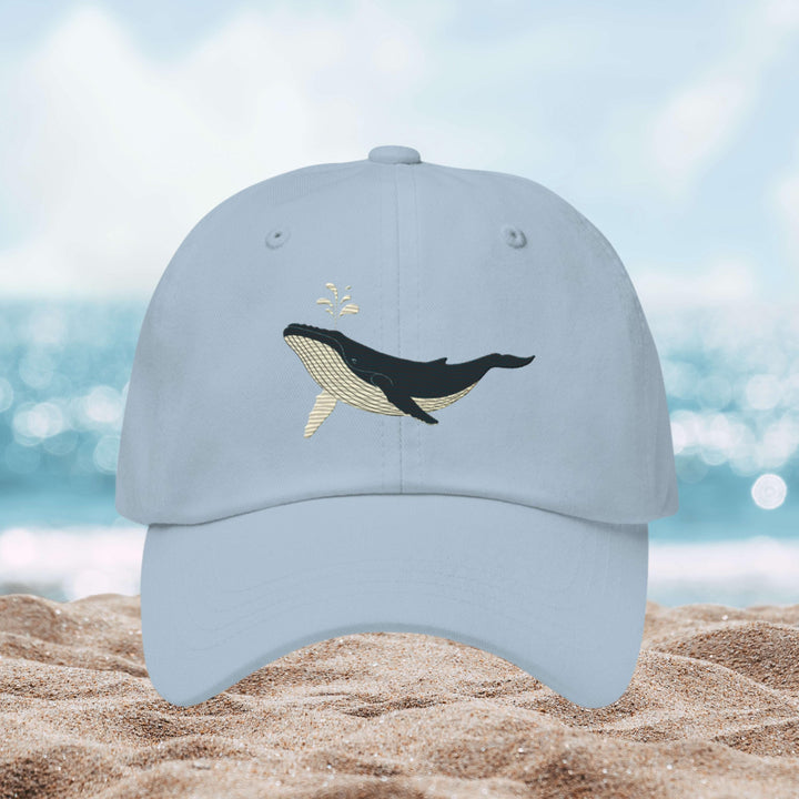 Embroidered Humpback Whale Dad Hat | Chino Cotton Coastal Baseball Cap