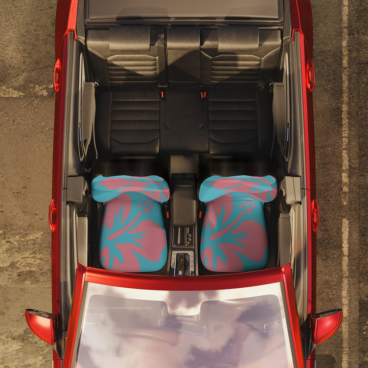 Tropical Hibiscus Car Seat Covers, Hawaiian Floral Universal Fit, Beachy Auto Accessories