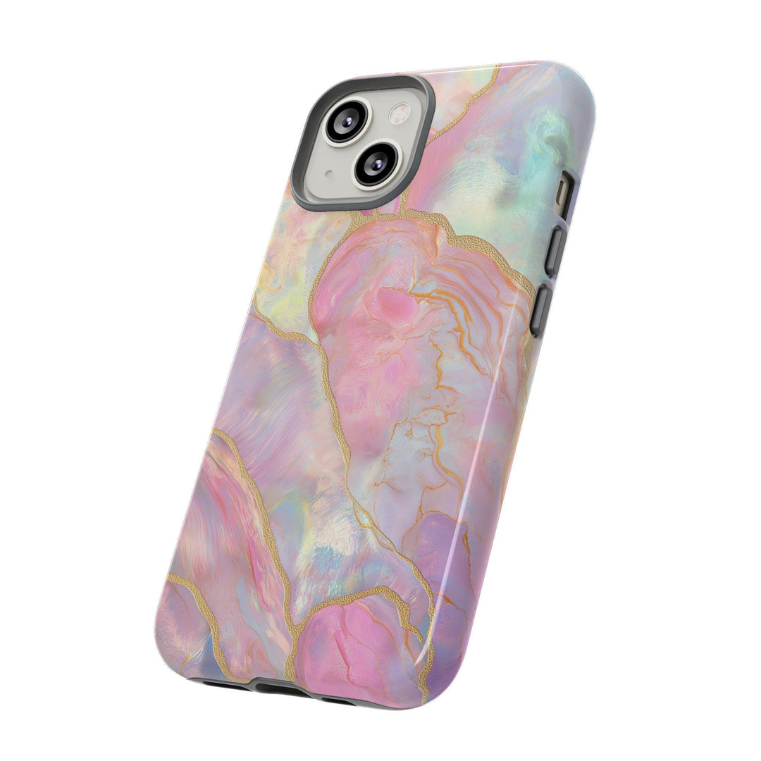 Tough Dual Layer Phone Case | Pink Sand Iridescent Design for iPhone & Samsung