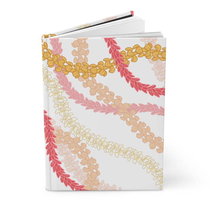 Hawaiian Flower Lei Hardcover Journal | 150 Lined Pages & Personalised Floral Notebook