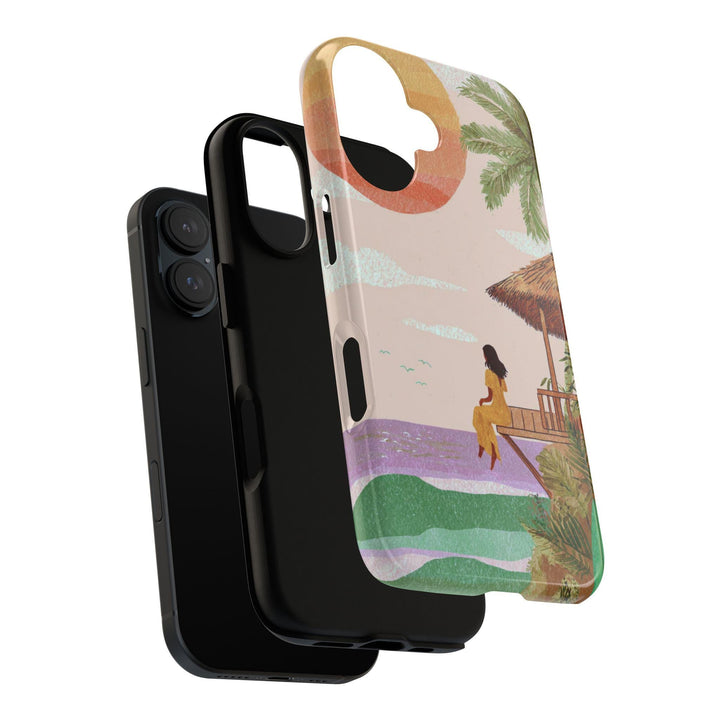 Tough Dual Layer Phone Case | Tropical Coastal Design for iPhone & Samsung
