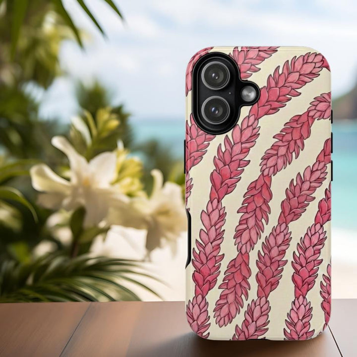 Hawaiian Red Ginger Phone Case - Vibrant Floral, Dual Layer Protection