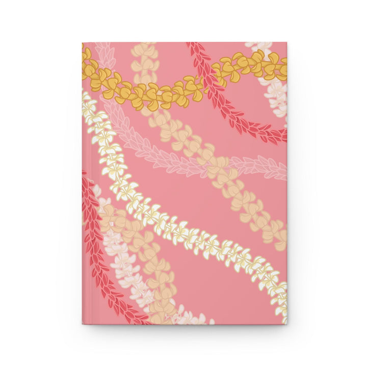 Flower Lei Hardcover Journal | 150 Lined Pages & Pink Floral Lei Notebook
