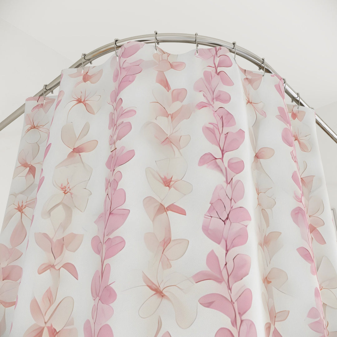 Floral Shower Curtain - Tropical Island Decor | Waterproof Boho Chic Bathroom