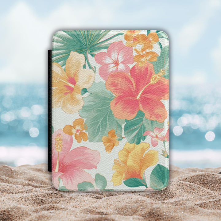 Tropical Hibiscus Kindle Case with Hand Strap, Fits Paperwhite 7" & Colorsoft 7" (2024-2025)