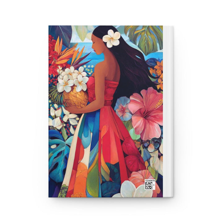 Island Girl Self Care Hardcover Journal | 150 Lined Pages & Tropical Floral Notebook