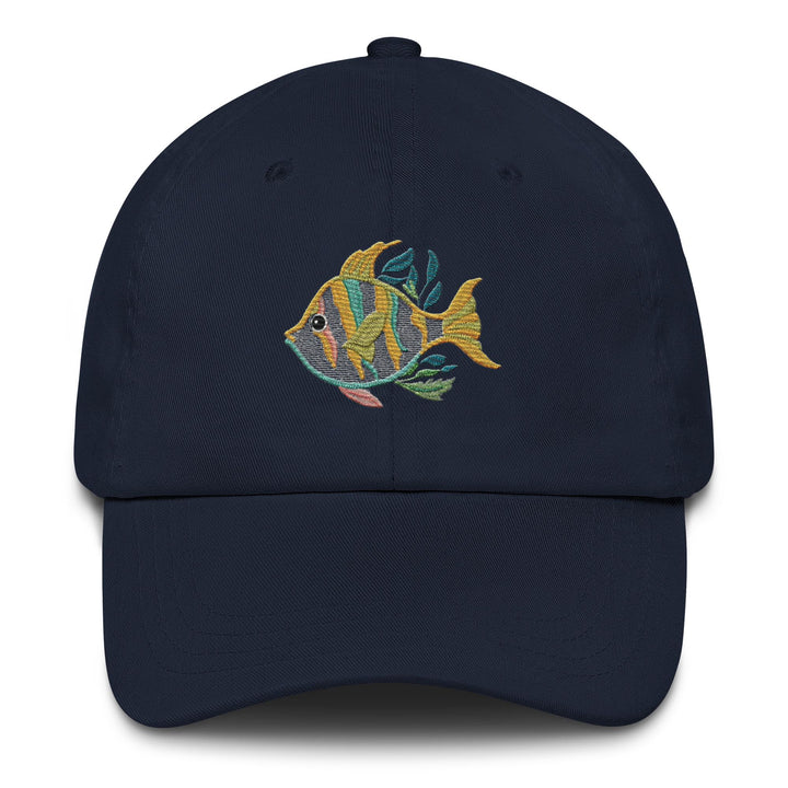 Tropical Fish Embroidered Dad Hat | Chino Cotton Twill Ocean Life Cap