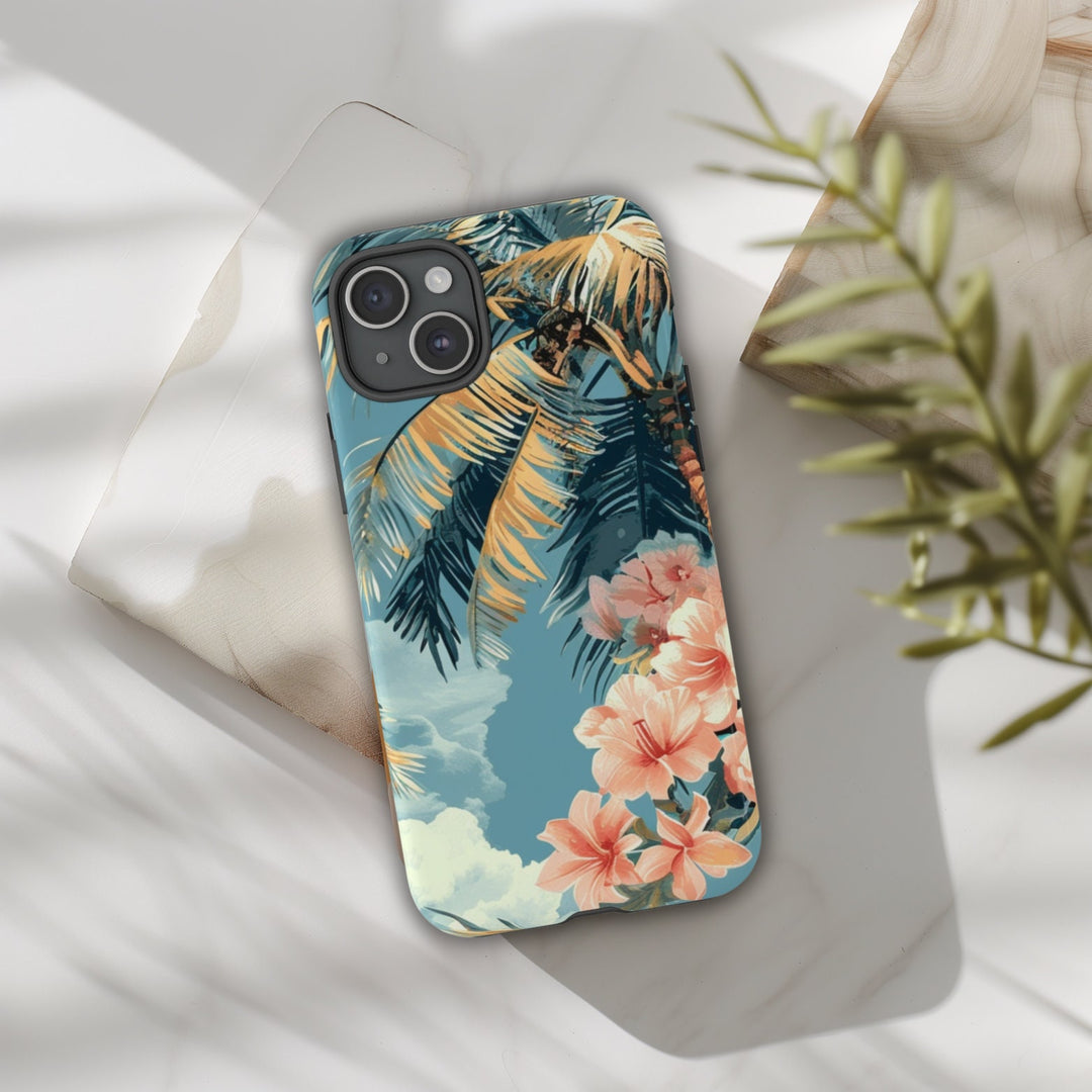 Retro Hawaiian Phone Case – Vintage Tropical Print Accessory With Slim Protective Design