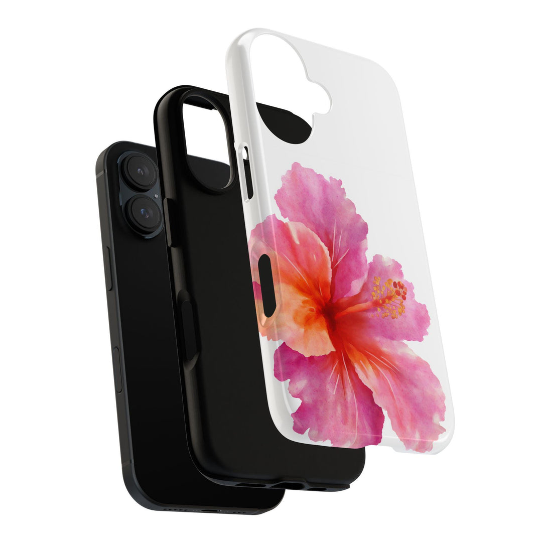 Tough Dual Layer Phone Case | Hibiscus Tropical Floral Design for iPhone & Samsung