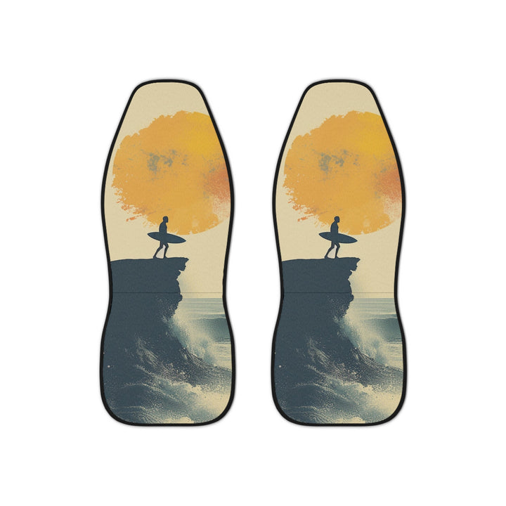 North Curl Curl Surfer Car Seat Covers (Set of 2) | Universal Fit Abstract Surf Protection