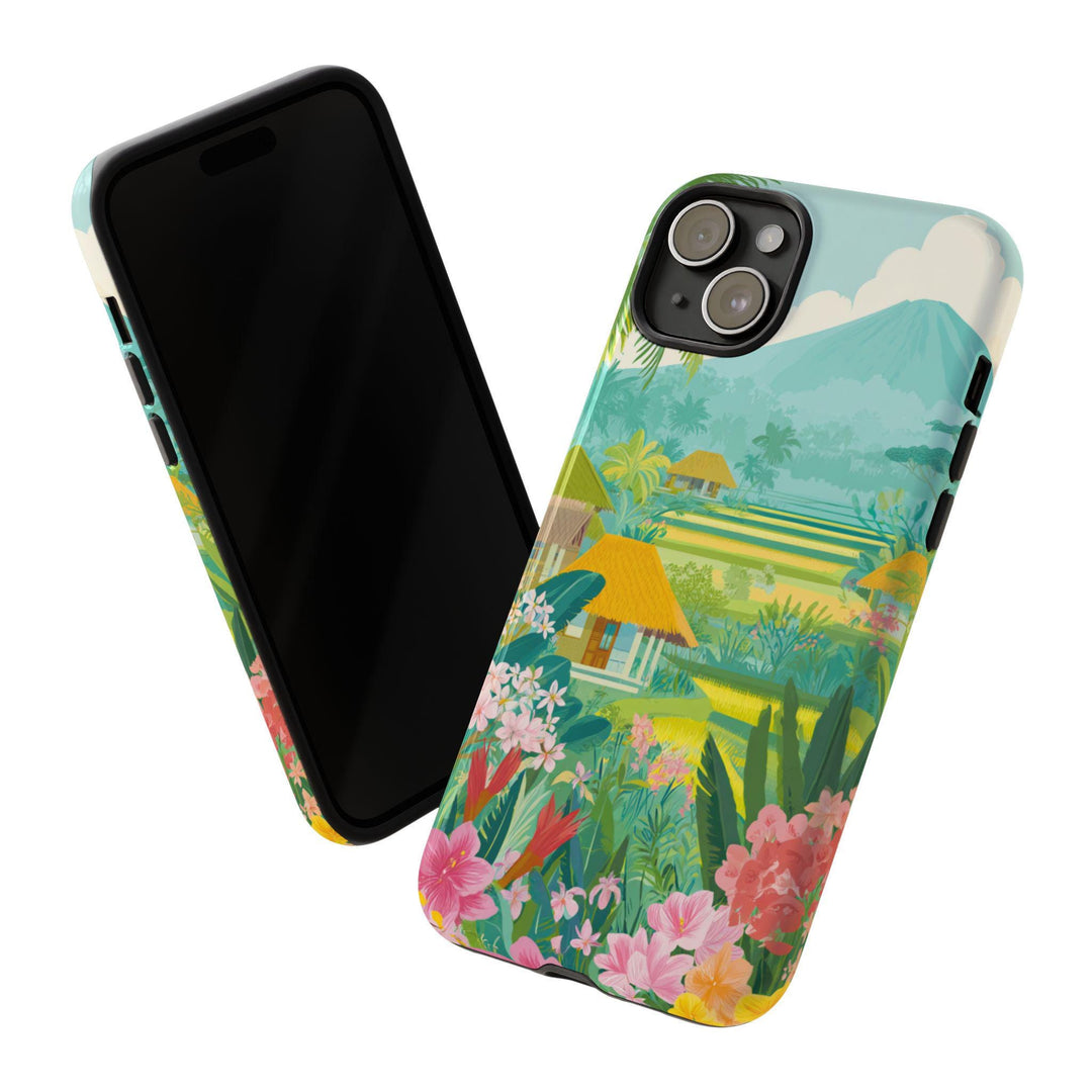 Ubud Tough Phone Case | Vintage Tropical Design for iPhone & Samsung